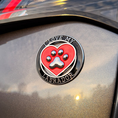 the I LOVE MY LABRADOR BADGE