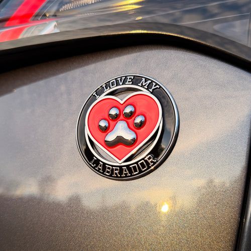 the I ♥️ MY LABRADOR BADGE - Grateful Fred   - 