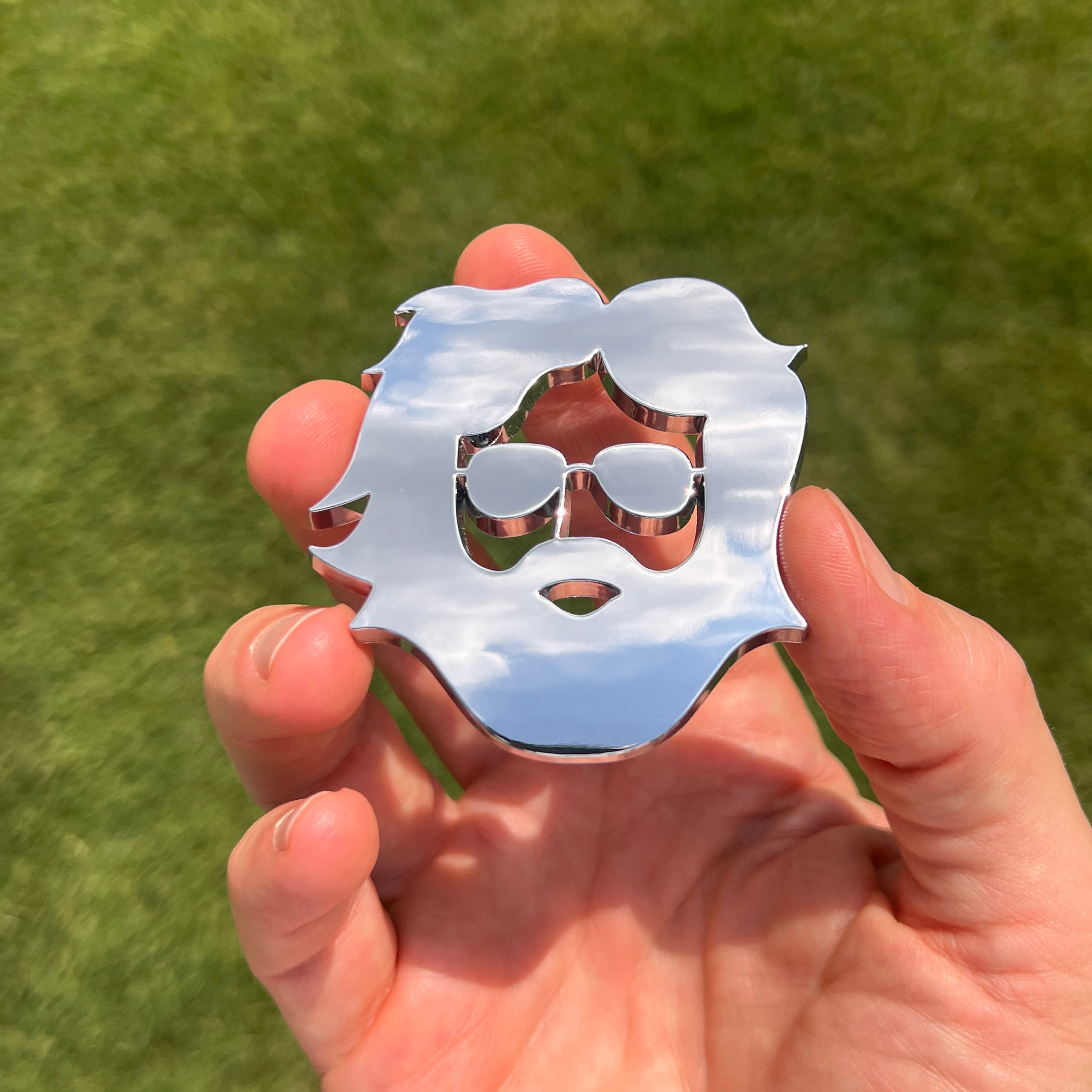 the JERRY FACE BADGE - Grateful Fred   - Badge