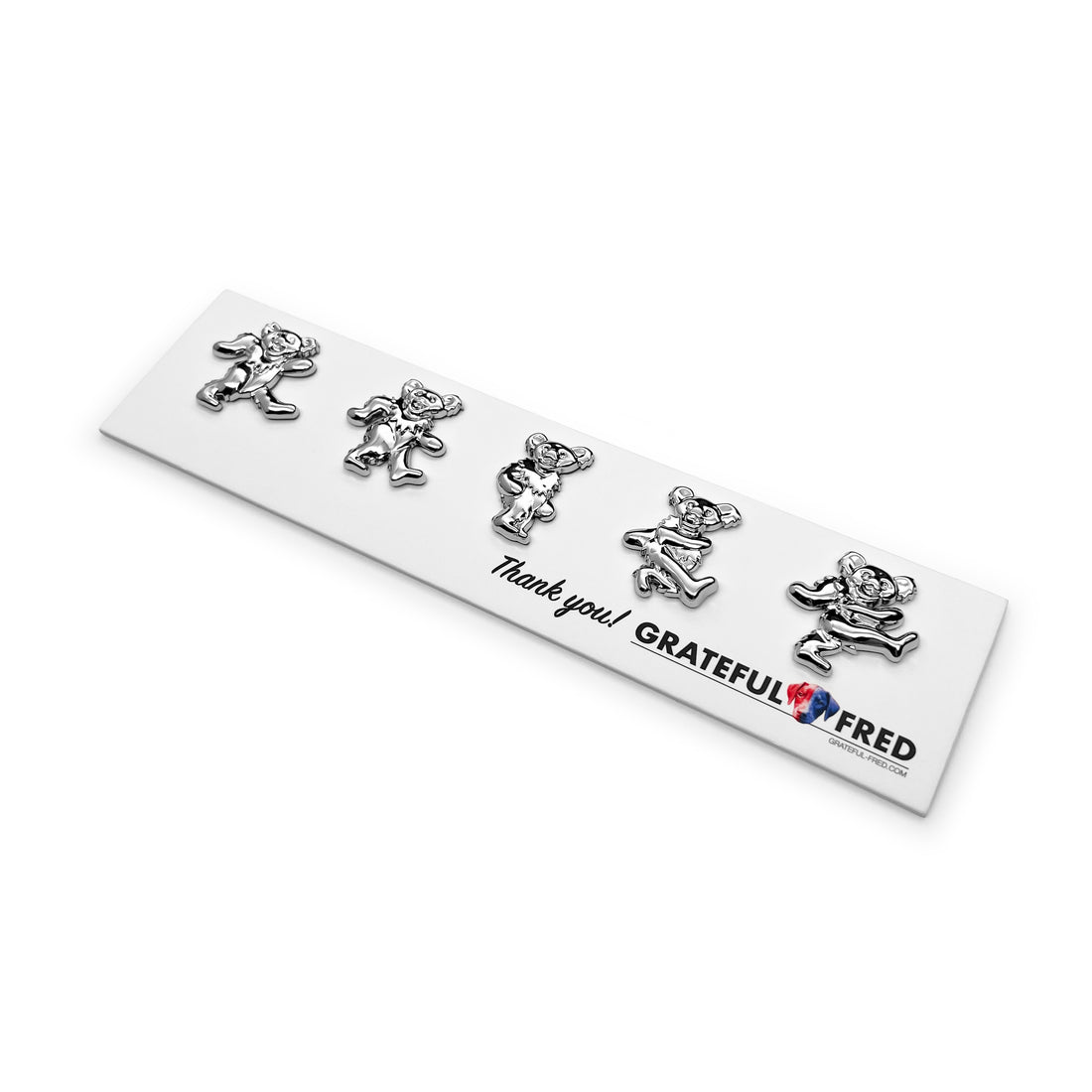 the BEARS Chrome Mini Car Badge - 5-Pack | Grateful Fred