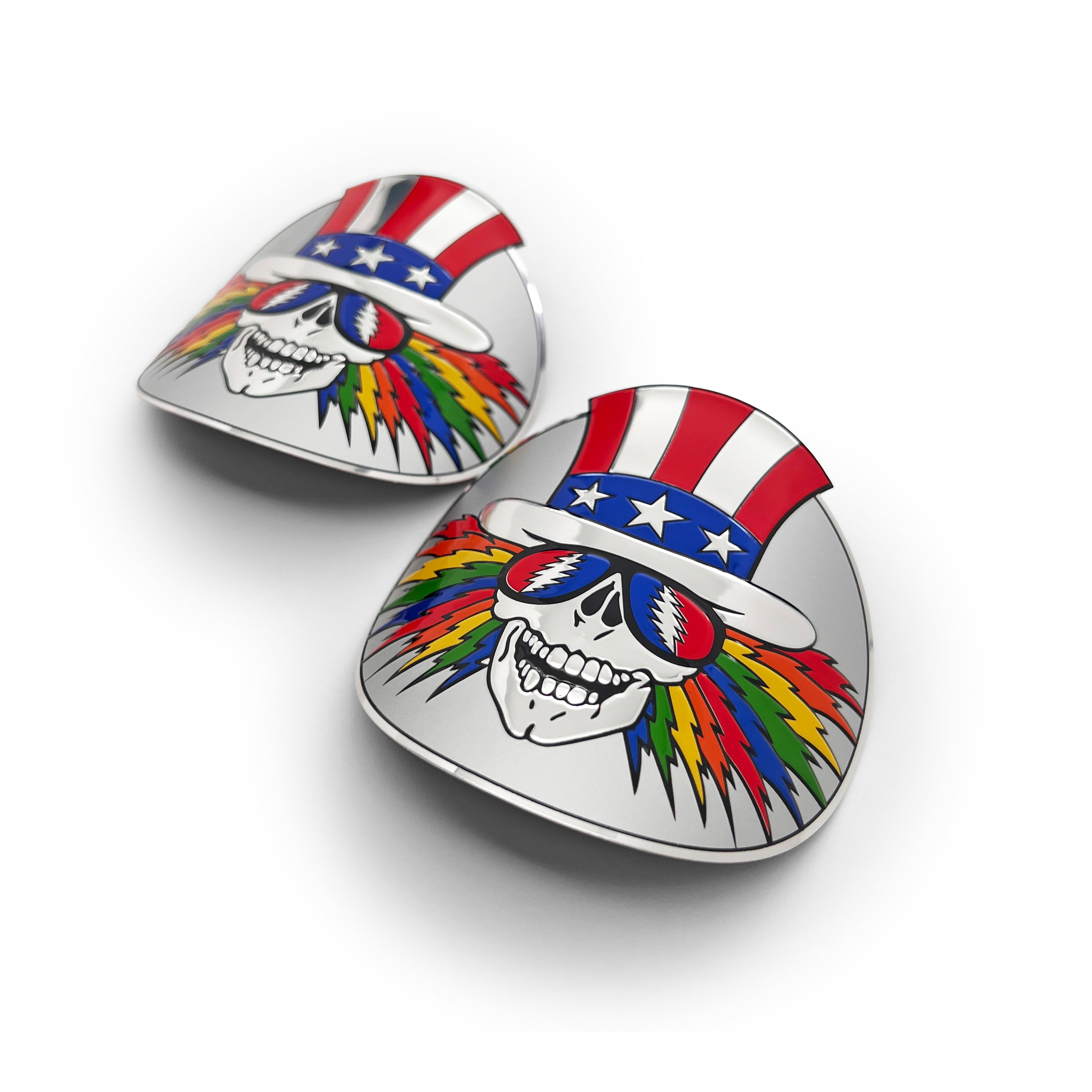 the RAINBOW HAIR CYCLE SAM BOTTLE BADGE - 2 PACK - Grateful Fred   - Bottle Badges
