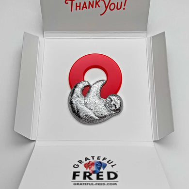 the SLOTH DONUT BADGE - Grateful Fred   - Badge