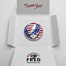 Load image into Gallery viewer, STARS + STRIPES STEALIE Badge - Grateful Fred   - Badge
