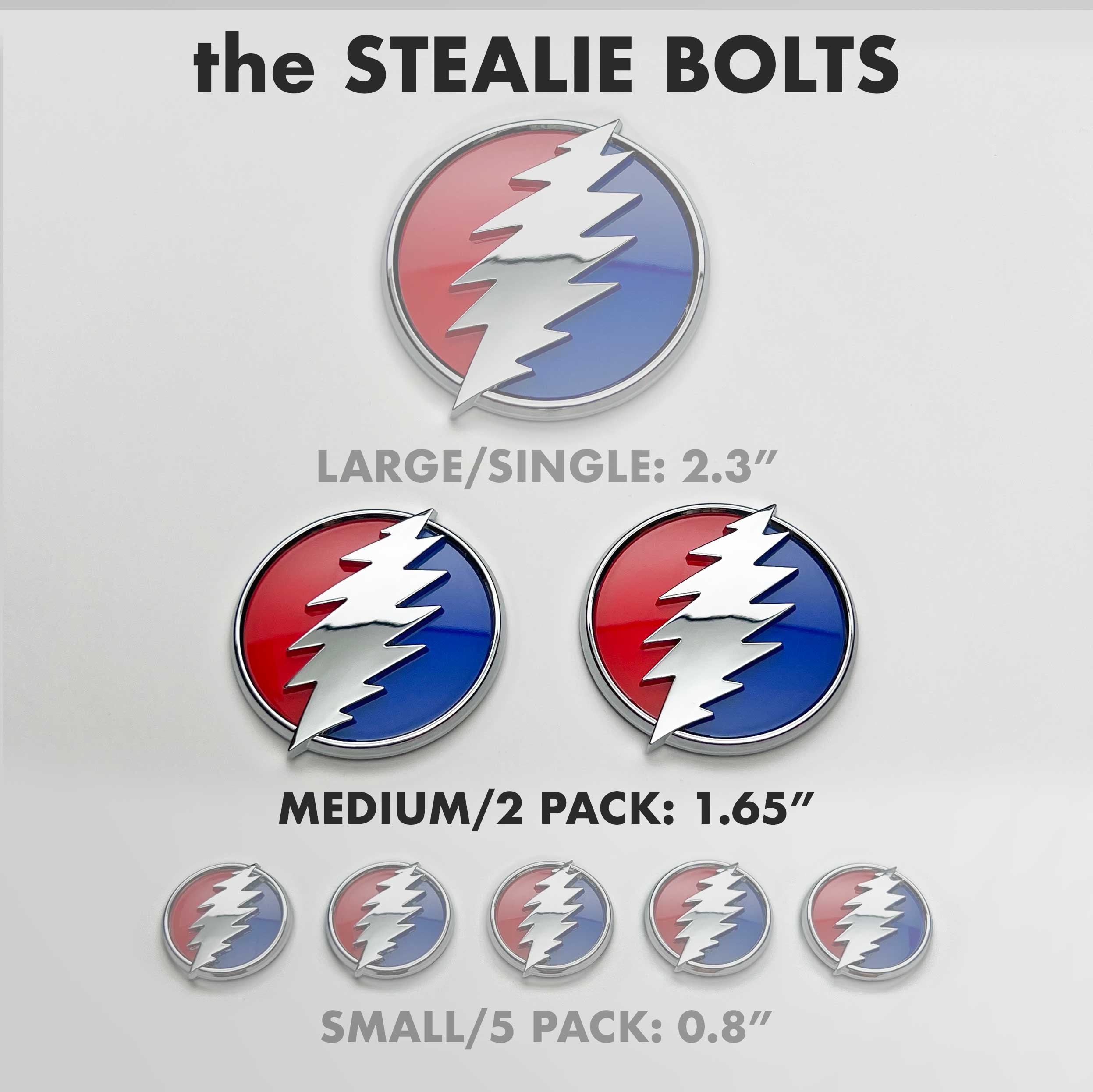 the MEDIUM STEALIE BOLTS - Grateful Fred   - Badge