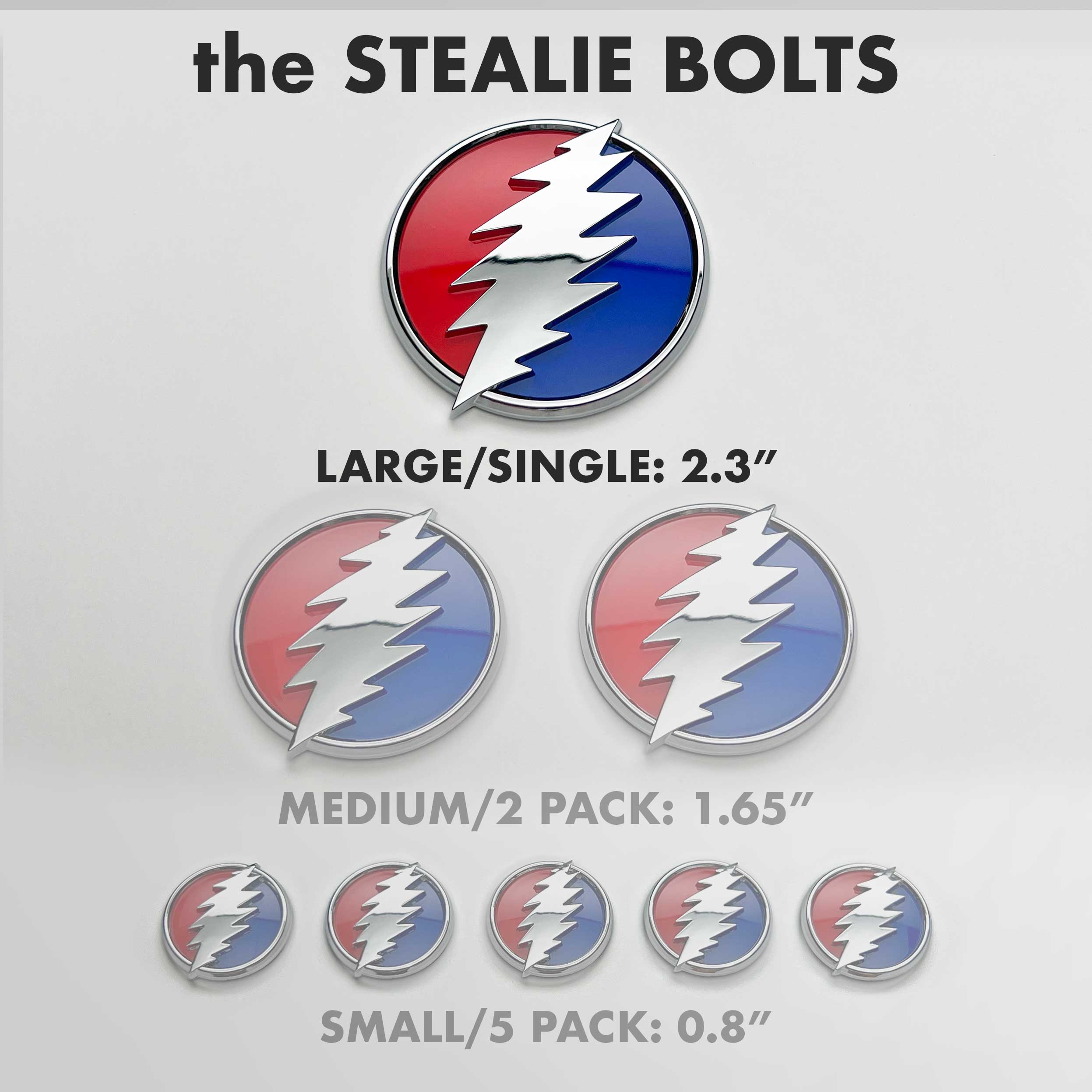 the LARGE STEALIE BOLT BADGE - Grateful Fred   - Badge