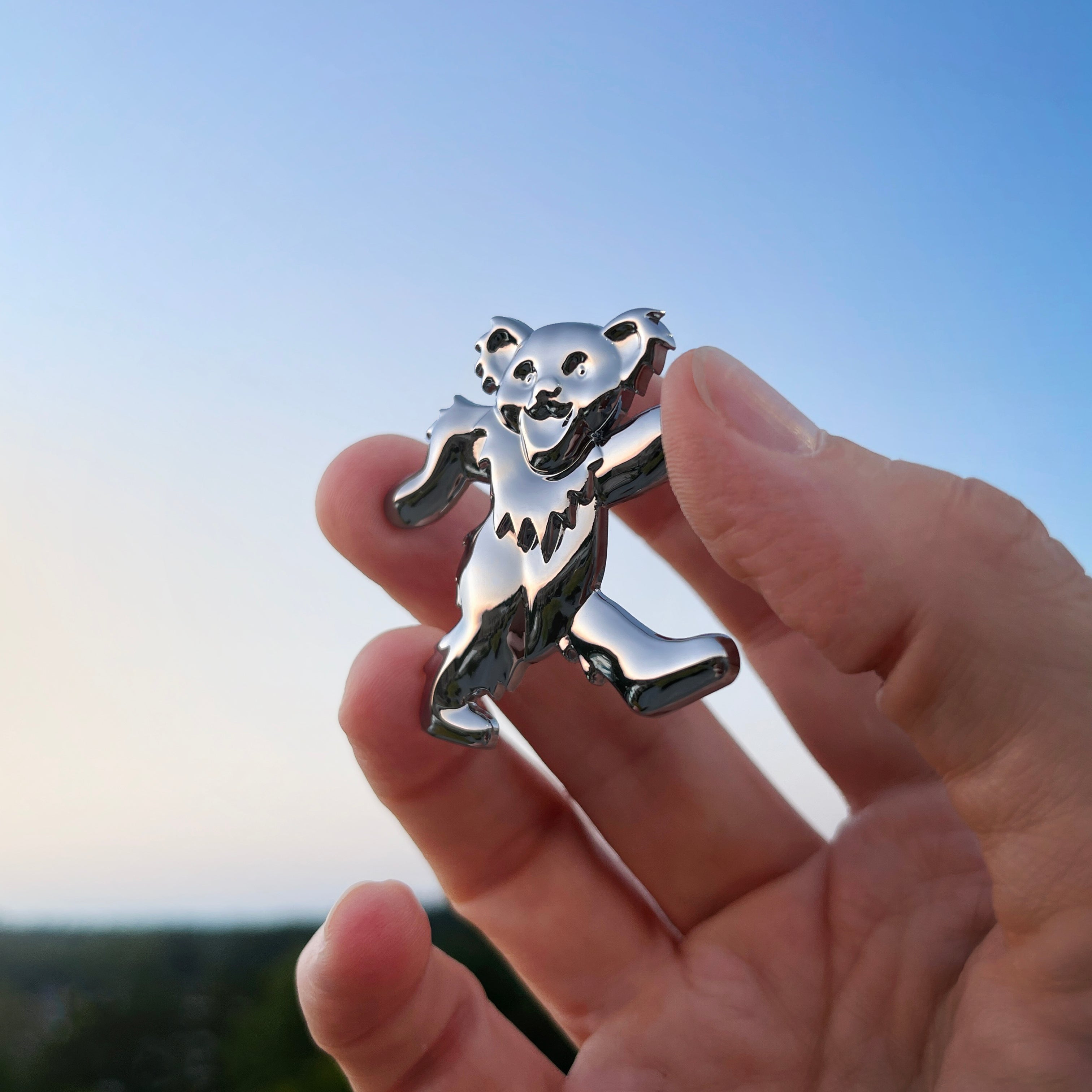 the BEAR BADGE - Grateful Fred   - Vehicle Emblems & Hood Ornaments