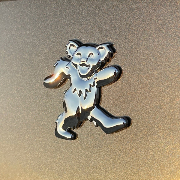 the MARCHING BEAR OEM Car Badge | Grateful Dead