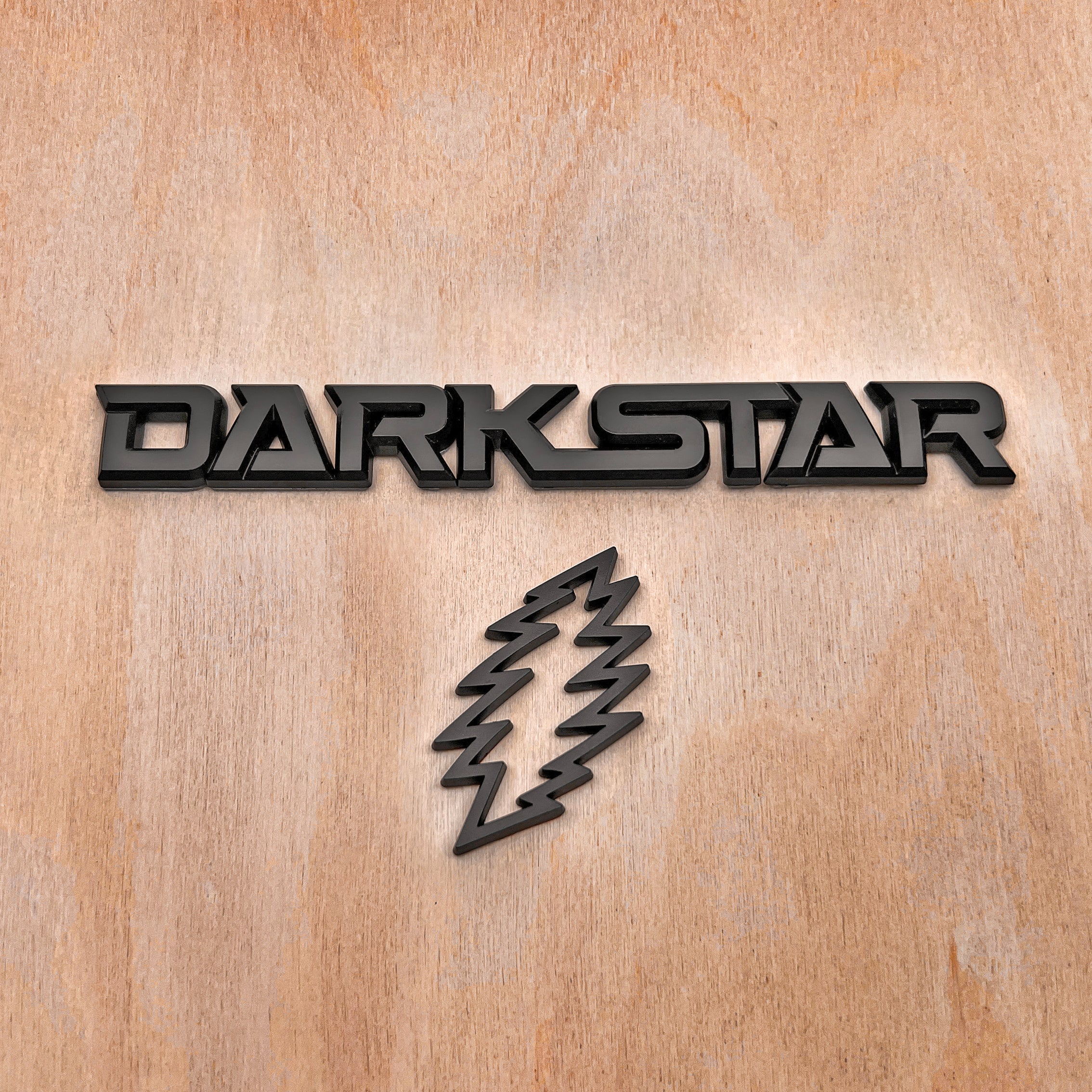 the DARK STAR BADGE & OUTLINE BOLT BUNDLE - Grateful Fred   - Vehicle Emblems & Hood Ornaments