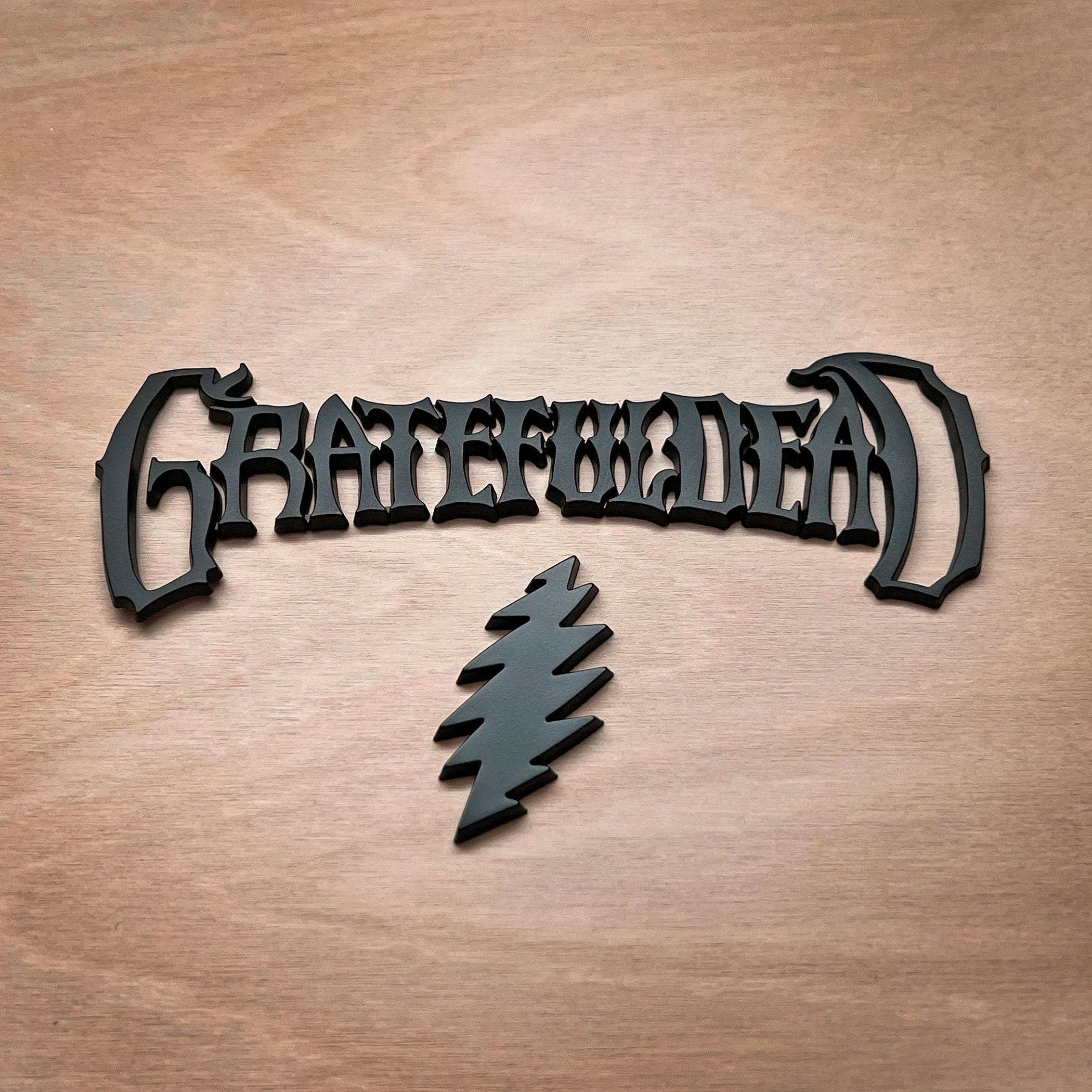 the GRATEFUL DEAD LOGO BADGE & BOLT BUNDLE - Grateful Fred   - Vehicle Emblems & Hood Ornaments