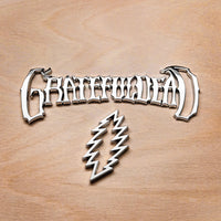 the GRATEFUL DEAD LOGO BADGE & OUTLINE BOLT BUNDLE - Grateful Fred   - Vehicle Emblems & Hood Ornaments