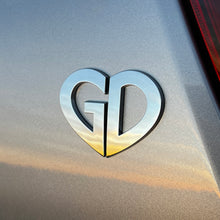 Load image into Gallery viewer, the GD HEART BADGE - Grateful Fred   - Vehicle Emblems &amp; Hood Ornaments
