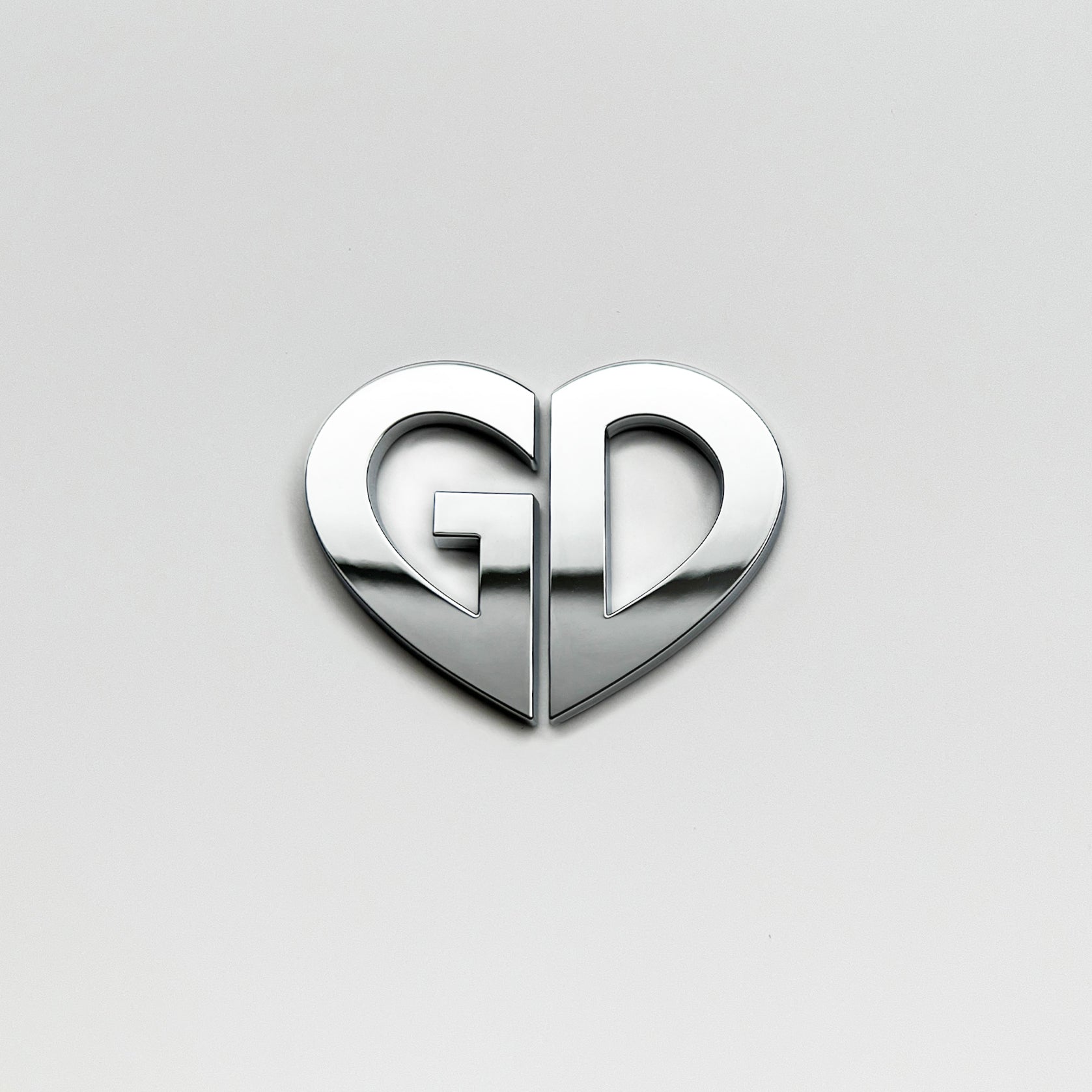 the GD HEART BADGE - Grateful Fred   - Vehicle Emblems & Hood Ornaments