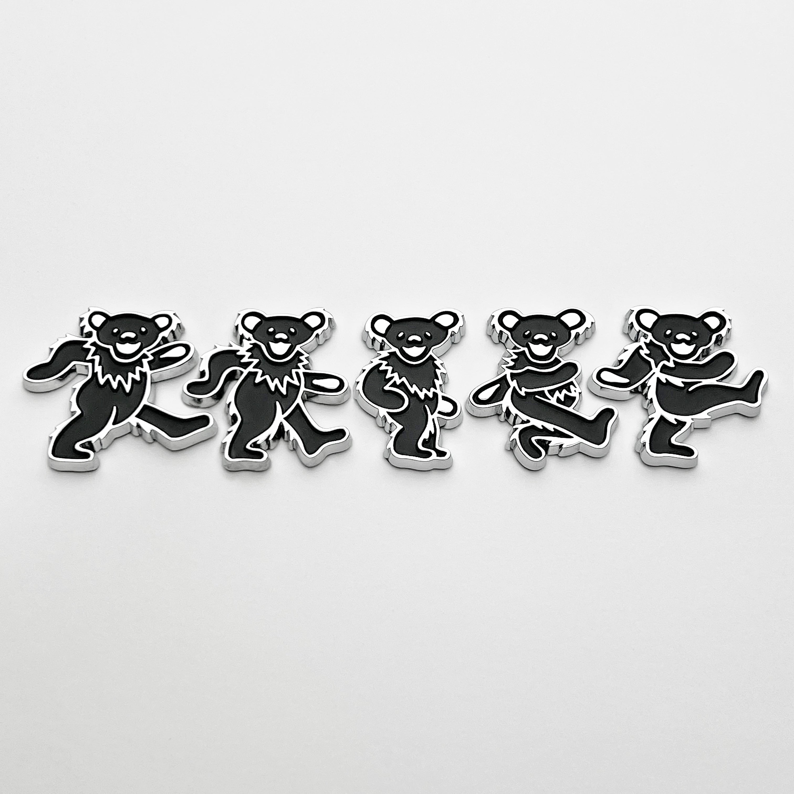 the BEAR BADGE 5 PACK - Grateful Fred   - Vehicle Emblems & Hood Ornaments