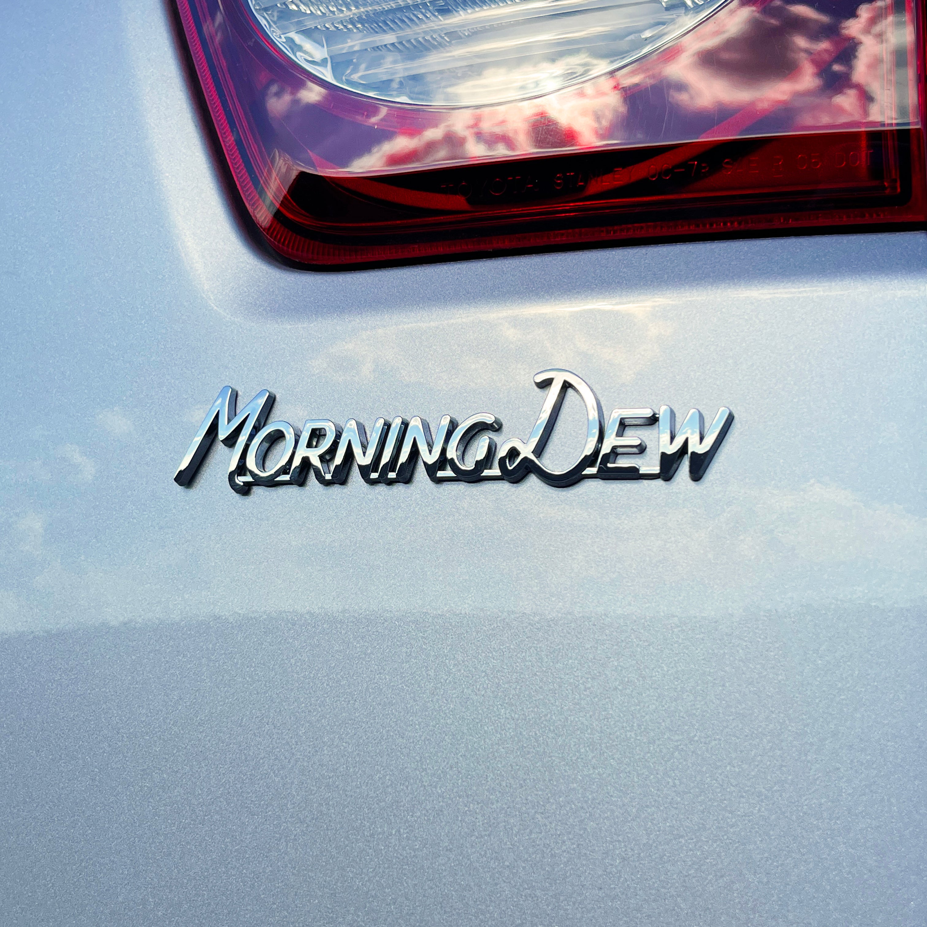 the MORNING DEW BADGE - Grateful Fred   - Vehicle Emblems & Hood Ornaments