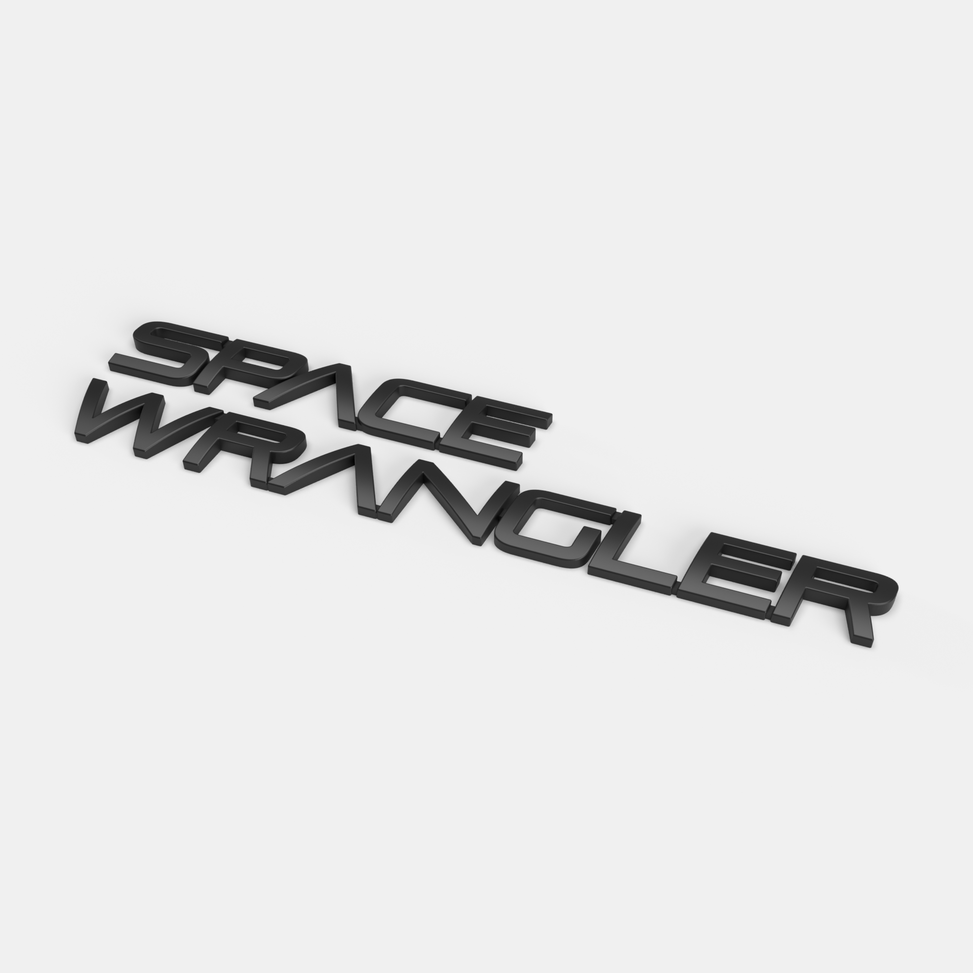 the SPACE WRANGLER BADGE - Grateful Fred   - Vehicle Emblems & Hood Ornaments