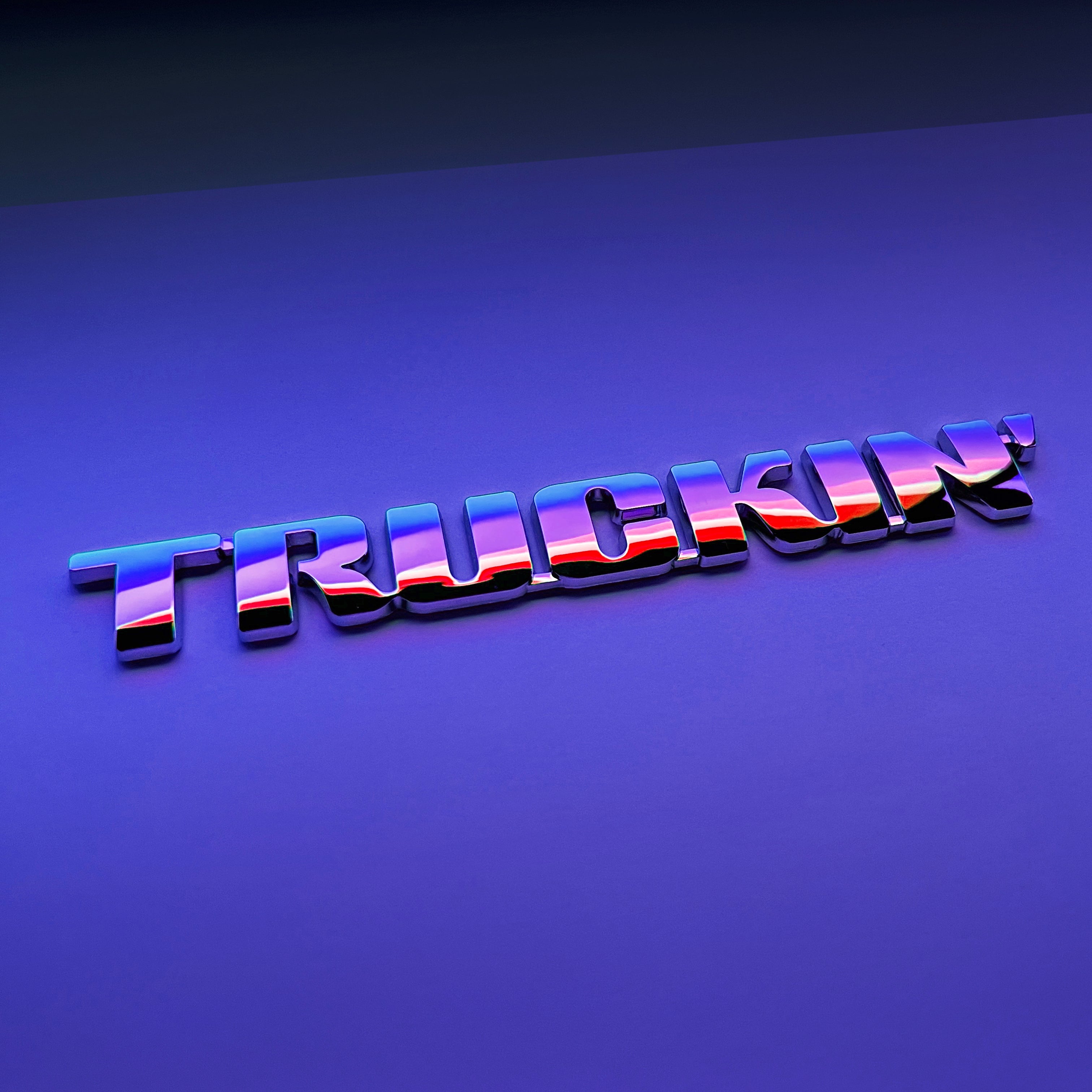 the TRUCKIN' BADGE - Grateful Fred   - Vehicle Emblems & Hood Ornaments