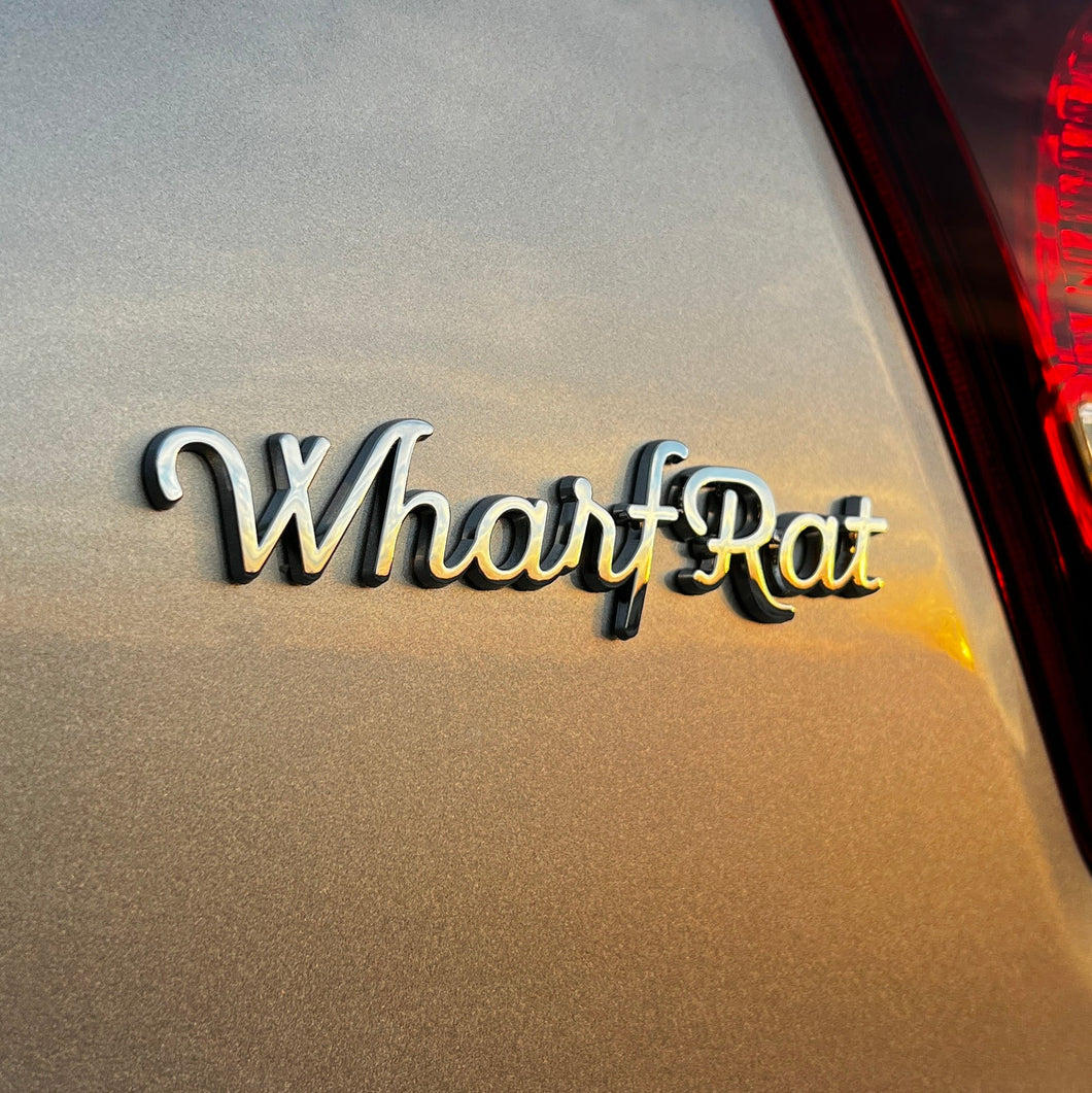 the WHARF RAT BADGE - Grateful Fred   - Vehicle Emblems & Hood Ornaments