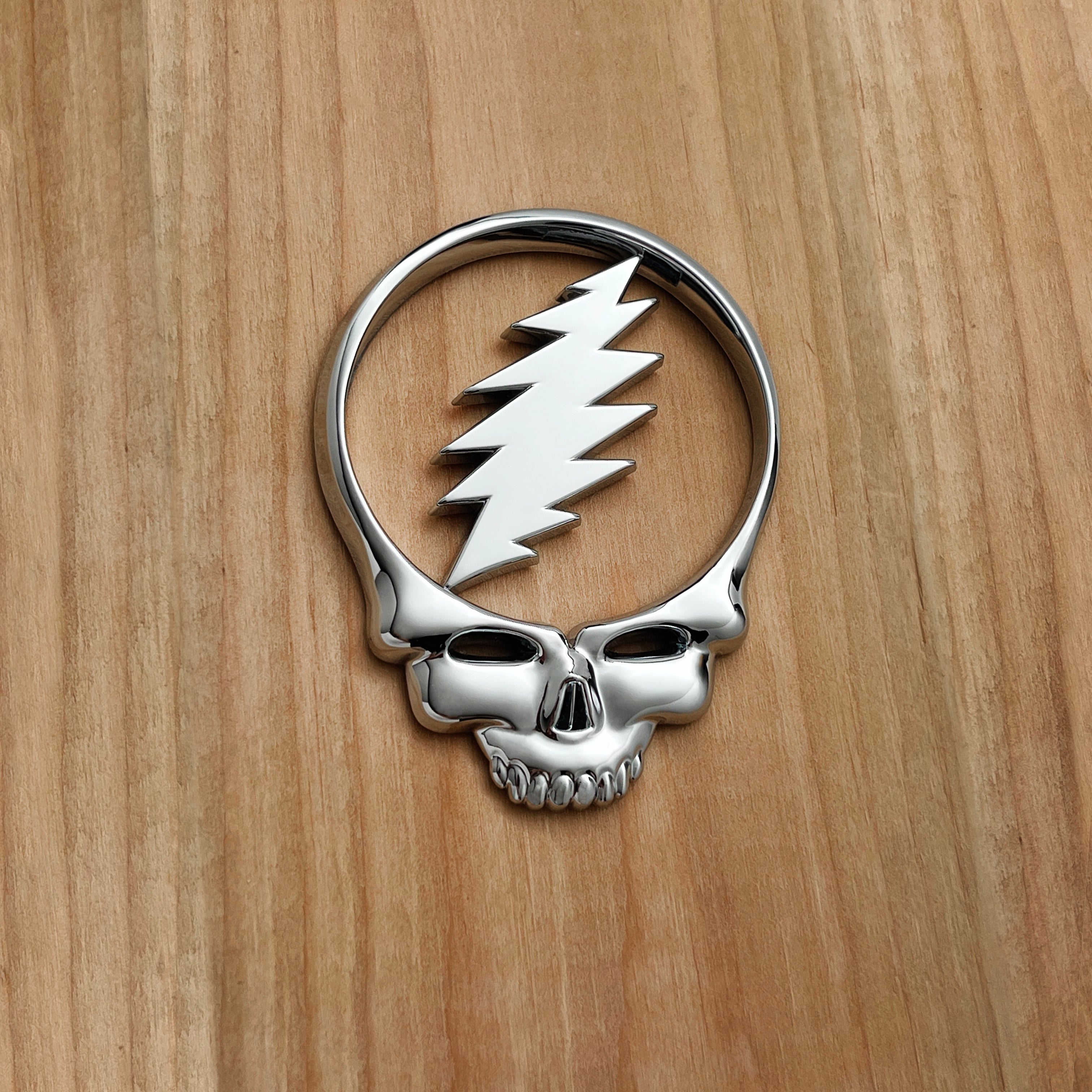 the STEAL YOUR FACE BADGE - Grateful Fred   - Vehicle Emblems & Hood Ornaments