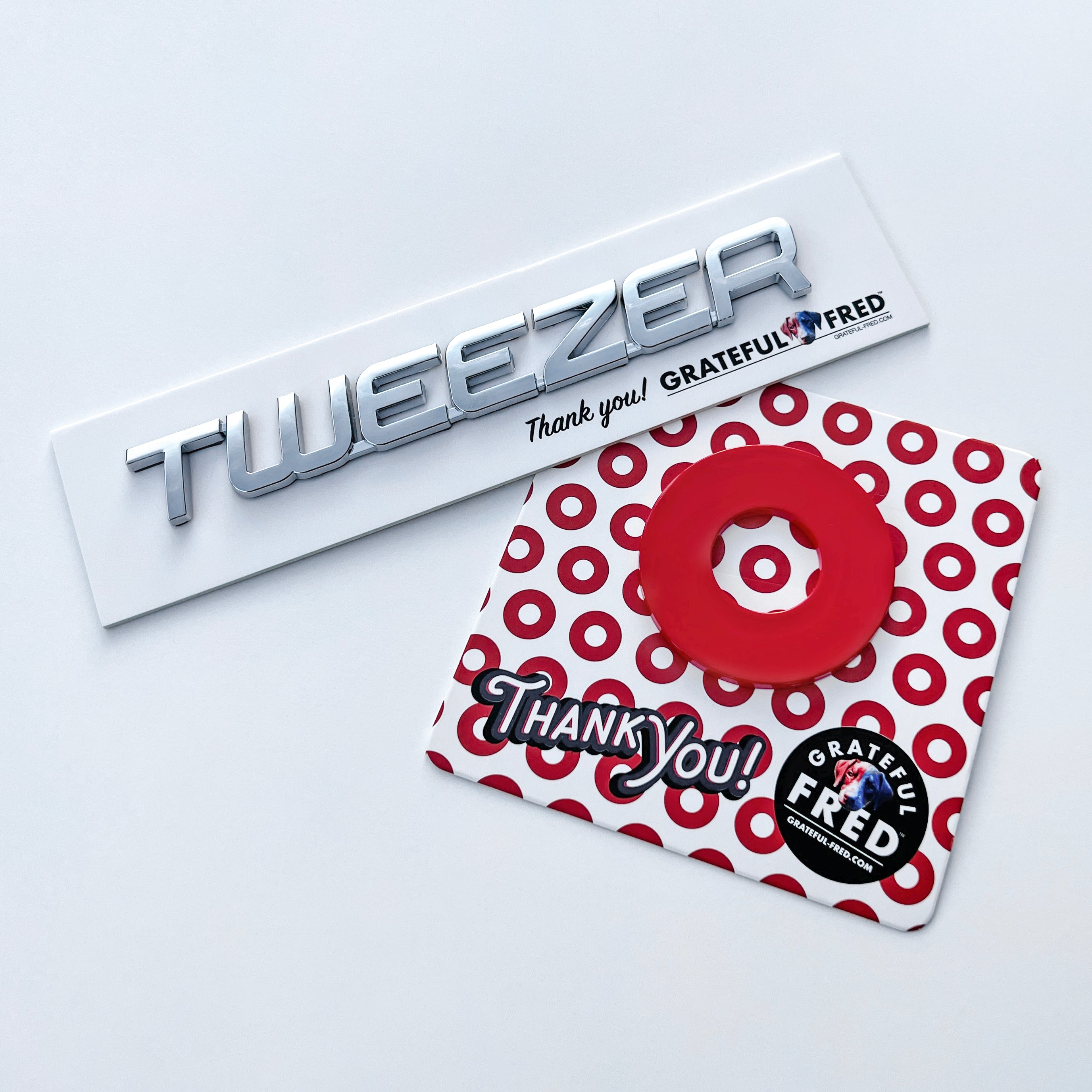 the TWEEZER+DONUT BUNDLE - Grateful Fred   - Vehicle Emblems & Hood Ornaments