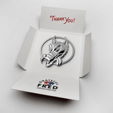 Load image into Gallery viewer, the WOLF BADGE - Grateful Fred   - Vehicle Emblems &amp; Hood Ornaments

